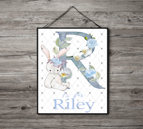 Animal Initial Name Print, Letter R Custom Print, Letter R - Click Image to Close